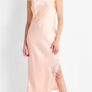 Future Collective Elegant coral Nightgown with Lace Trim Size XL